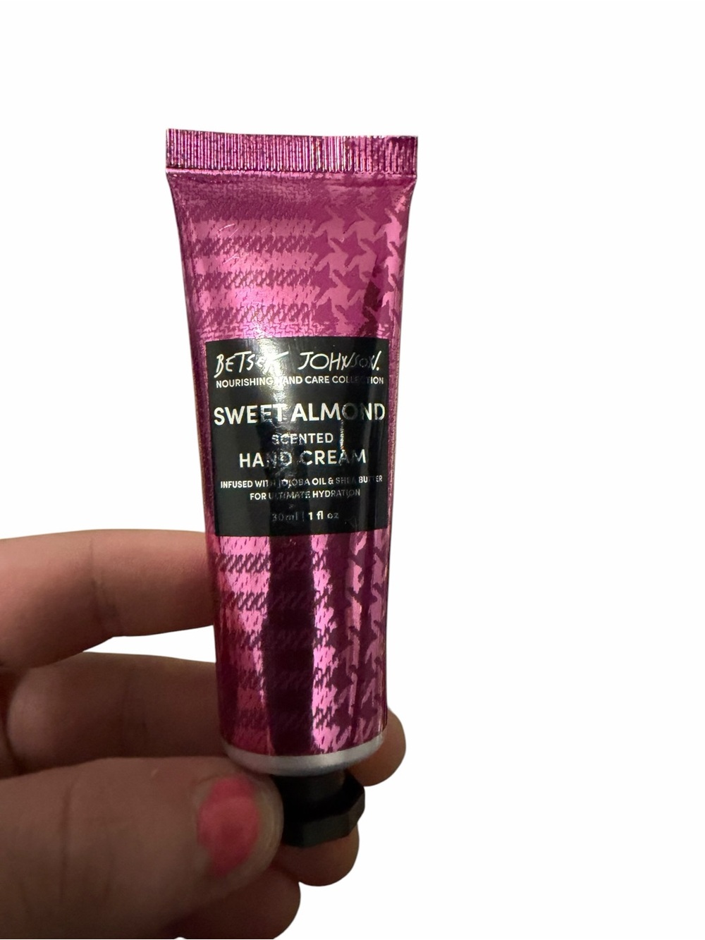 Betsey Johnson Sweet Almond Hand Cream - Metallic Fuchsia Pink NWT